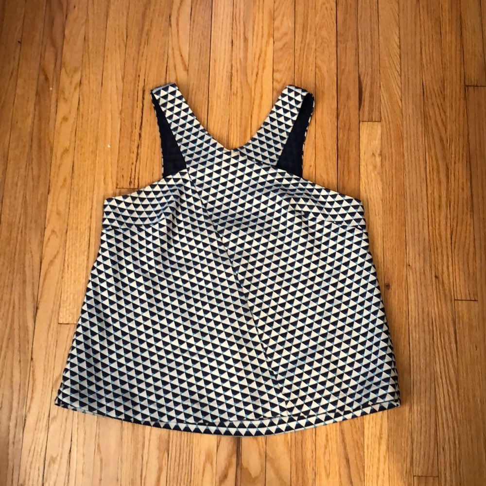 Blue pattern top bought at Anthropologie